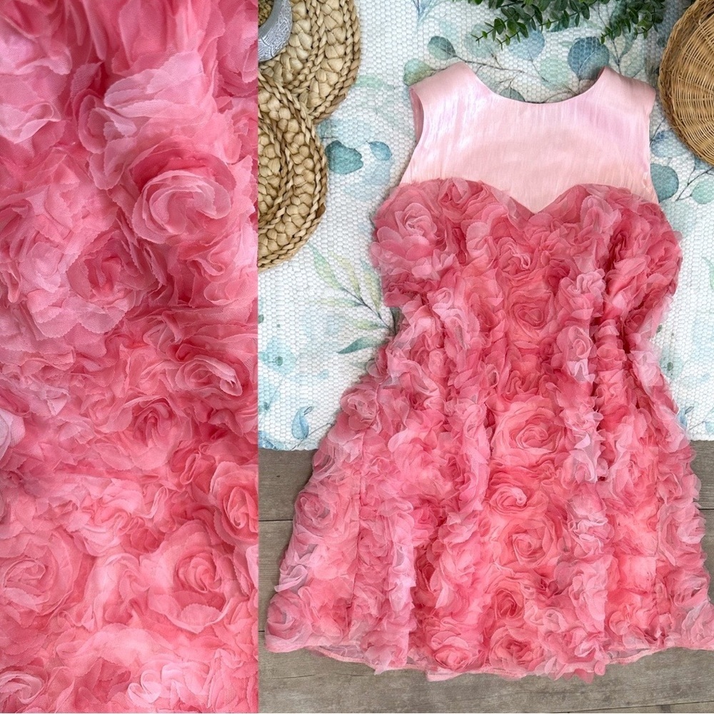 New Boutique Sample Handmade Tulle Rosette Women’s Baby Doll Dress Size Small - Picture 4 of 16